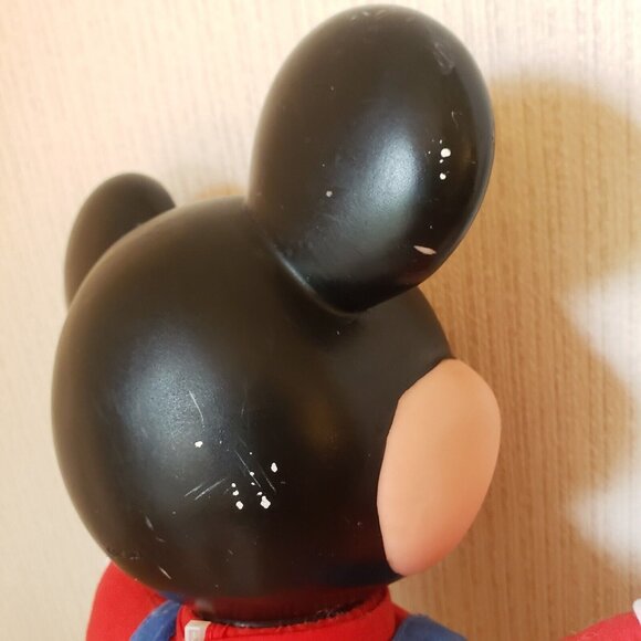 Disney Learn To Dress Me Plush Rubber Face  Mickey Mouse Doll 15" Vintage 80s - Picture 7 of 11